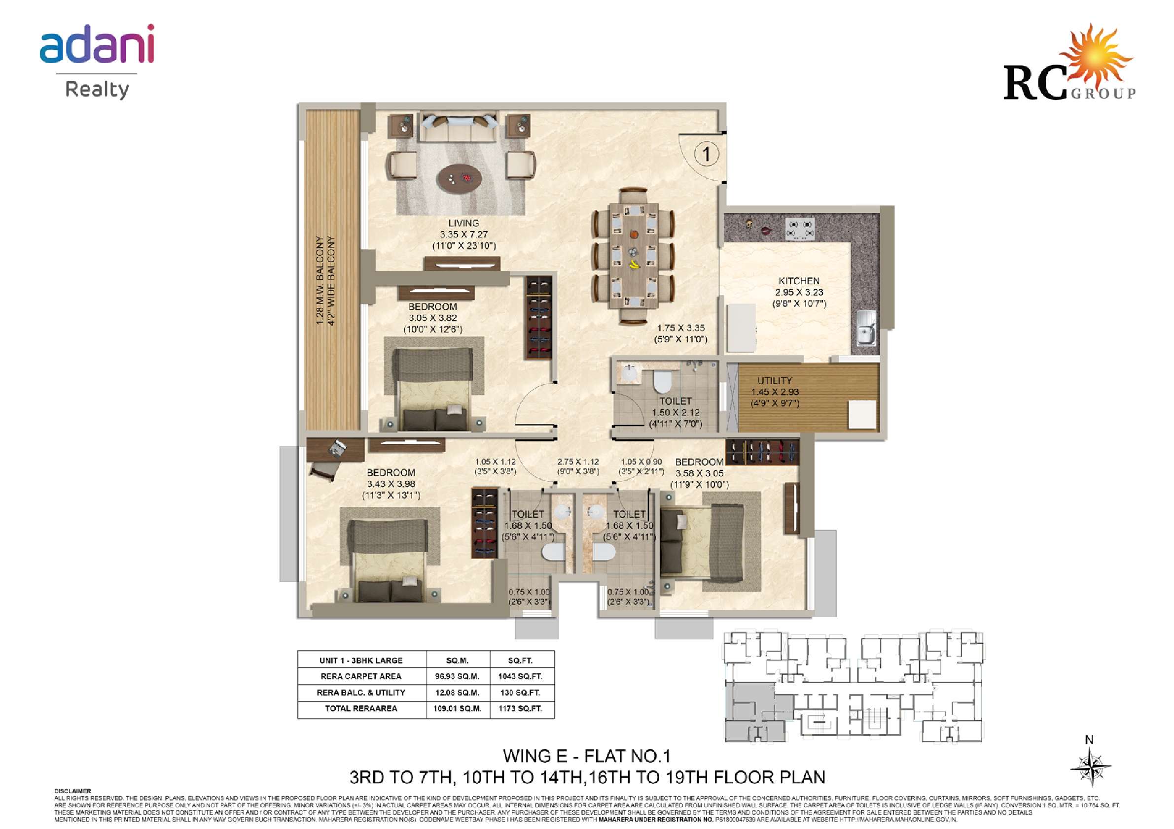 3 BED Floor Plan Variant 3